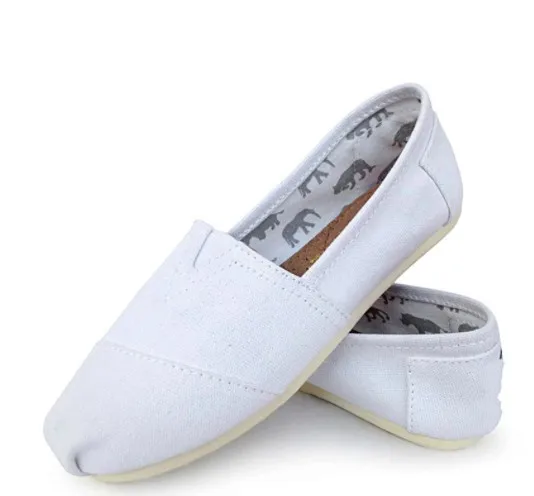 New Couple Canvas Shoes Solid Color Flat Casual Shoes Ladies Canvas Shoes Lazy Purchase Men\'s Shoes Cover Foot Casual Shoes