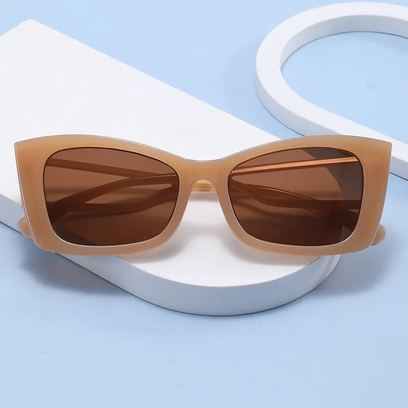 Pc Frame Cat Eye Sunglasses Women Men Vintage Brand Hollow Square Sun Glasses for Male Shades Female Eyewear Anti-Glare