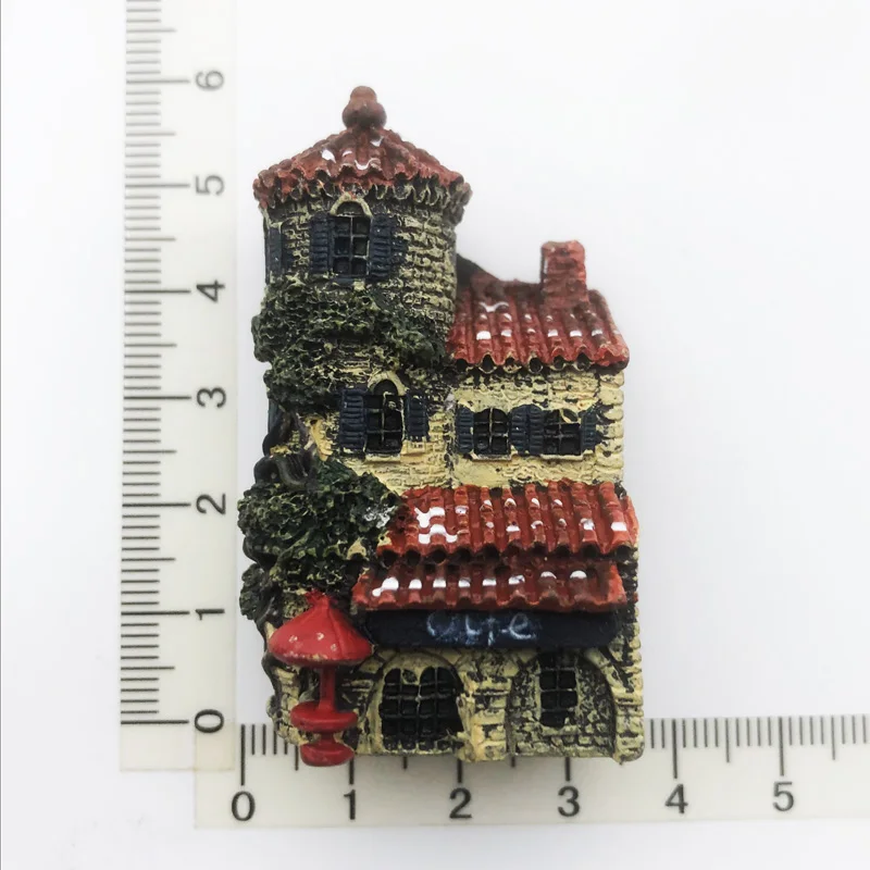 Austrian forest cabin design, humanistic style, Fridge magnet resin gift decoration, tourist souvenir message post