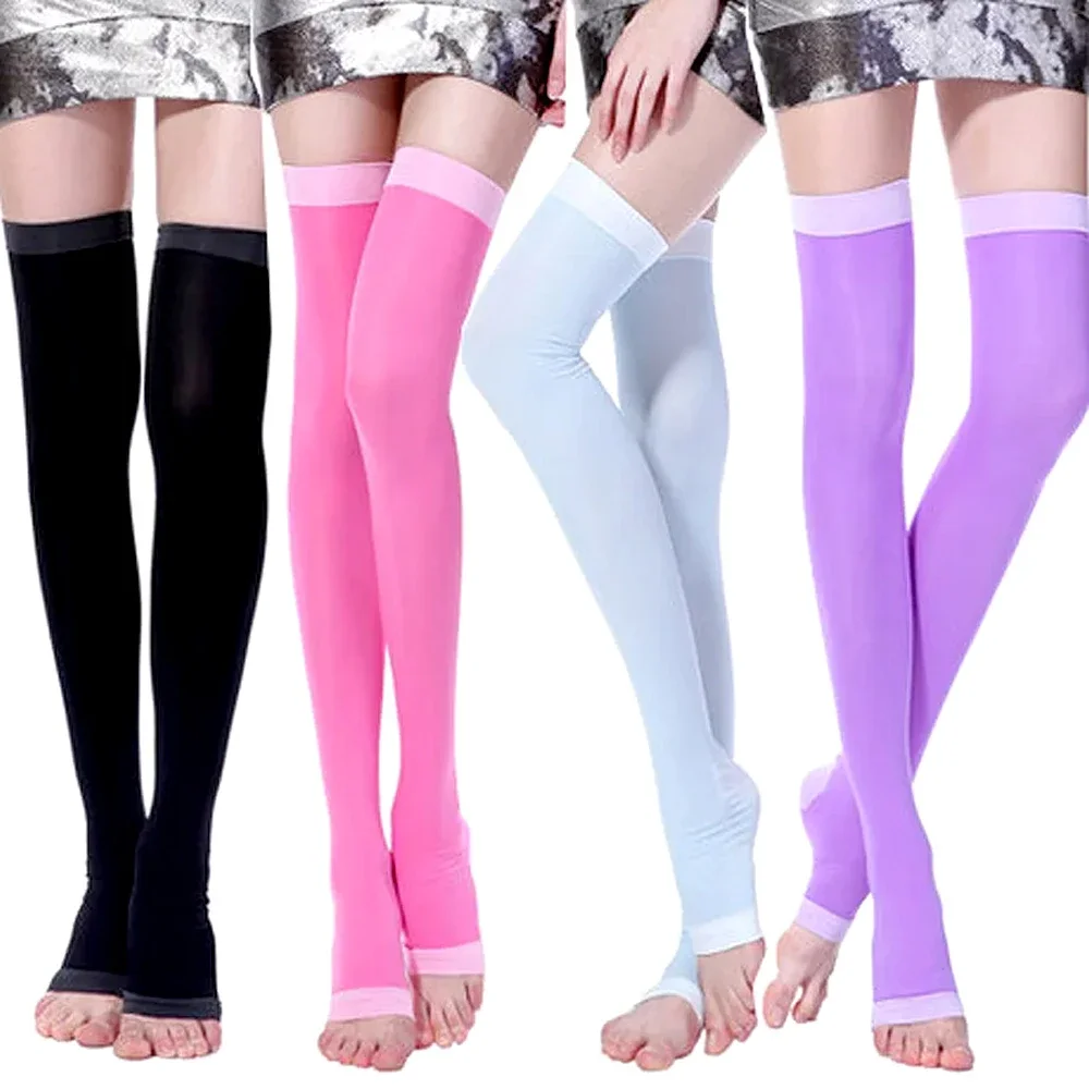 WEUPFLY 1 Pair Women Compression Socks, Slim Sleeping Leg Warmer Burn Fat Thin Stockings