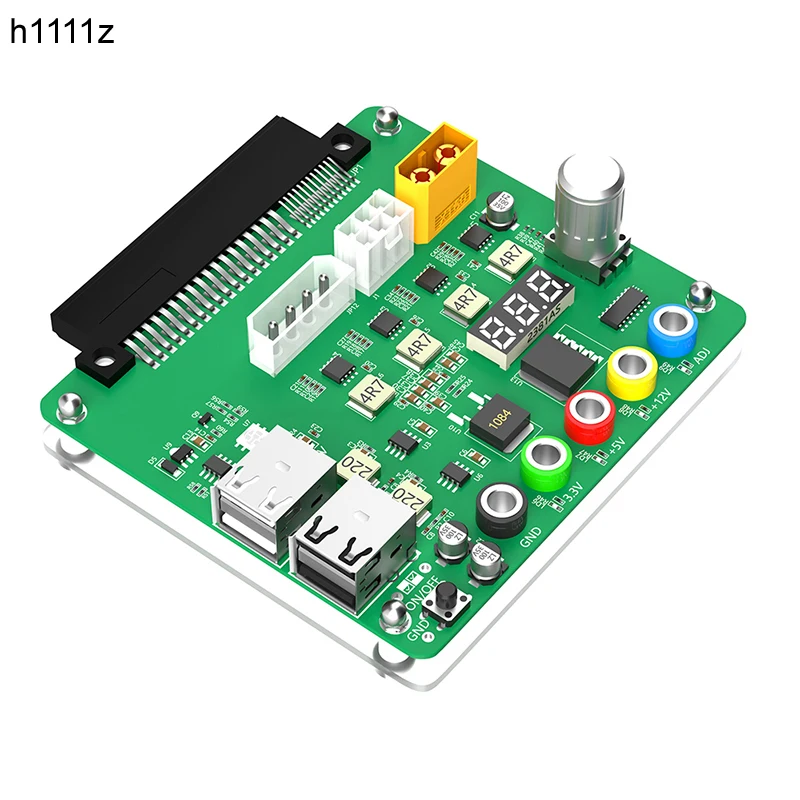 

Power Supply Breakout Board with Adjustable Voltage Knob 3.3V/5V/12V/1.8V-10.8V Output USB2.0 Support QC 2.0 QC 3.0 for Dell PSU