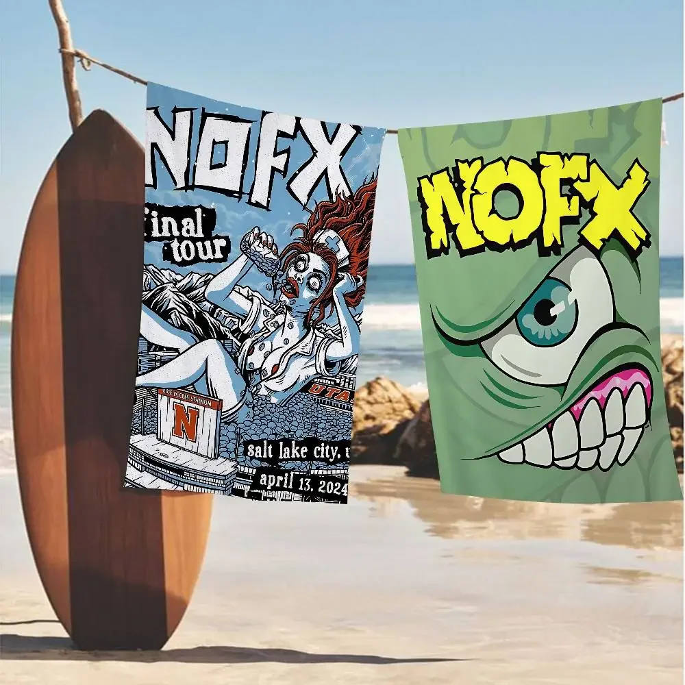 Rock Band N-NOFX Microfiber Beach Towel Absorbent Quick Dry Soft Yoga Swimming Resort Mountain Climbing Towel