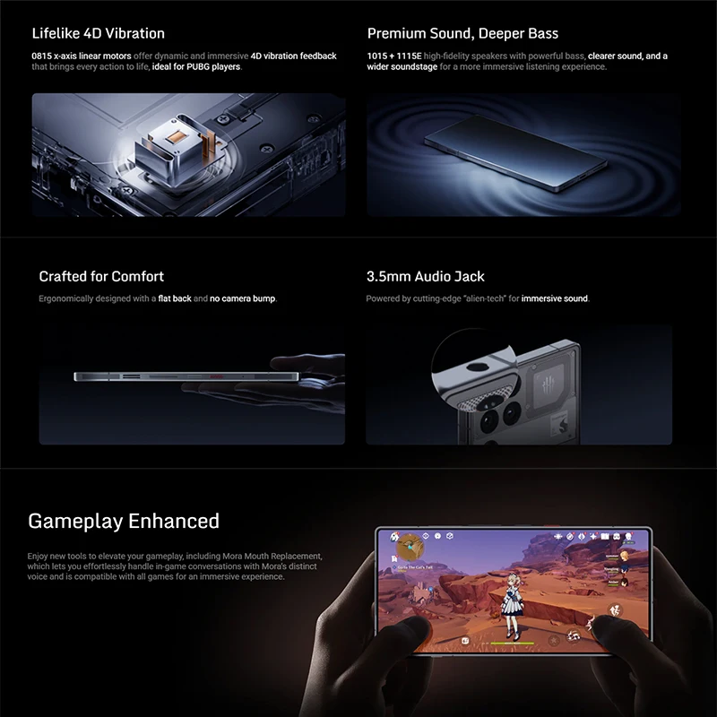 هاتف ألعاب RedMagic 11 Pro 5G الإصدار العالمي 6.85" معالج Snapdragon 8 Elite Gen 5، بطارية 7500mAh، كاميرا 50MP، دعم NFC