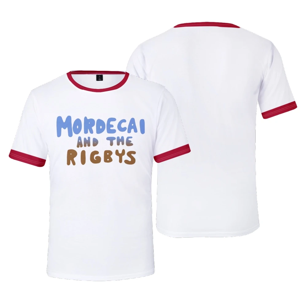 تي شيرت Mordecai and the Rigbys Ringer للجنسين بأكمام قصيرة تي شيرت تنكري للنساء والرجال ملابس الشارع الشهير #4