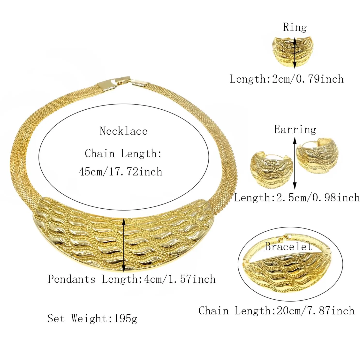 Dubai Gold Plated Woman Necklace Jewelry Set Italian Design Retro Style Classical Wedding Earrings Plate Original Orders