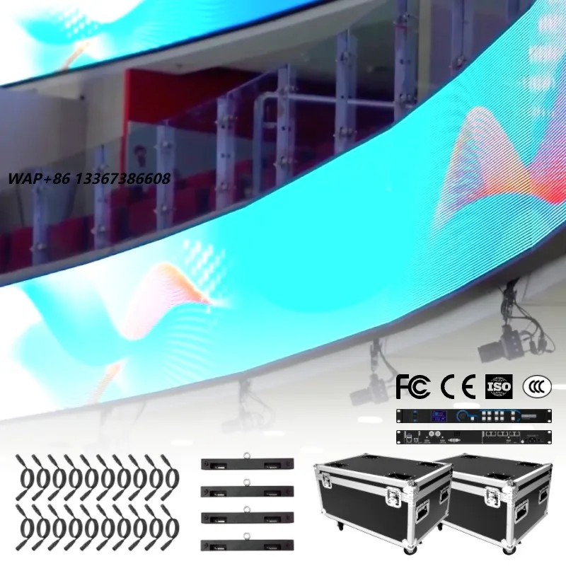 Ultra Thin Curved Flexible LED Screen for Subway Advertising Large-Scale Commercial Use 1080p HDR10 5-Year Warranty