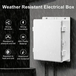 Security Monitoring Waterproof Enclosure Plastic Electrial Project Junction Box Latch Type Flip Cover Power Supply Switch Outlet