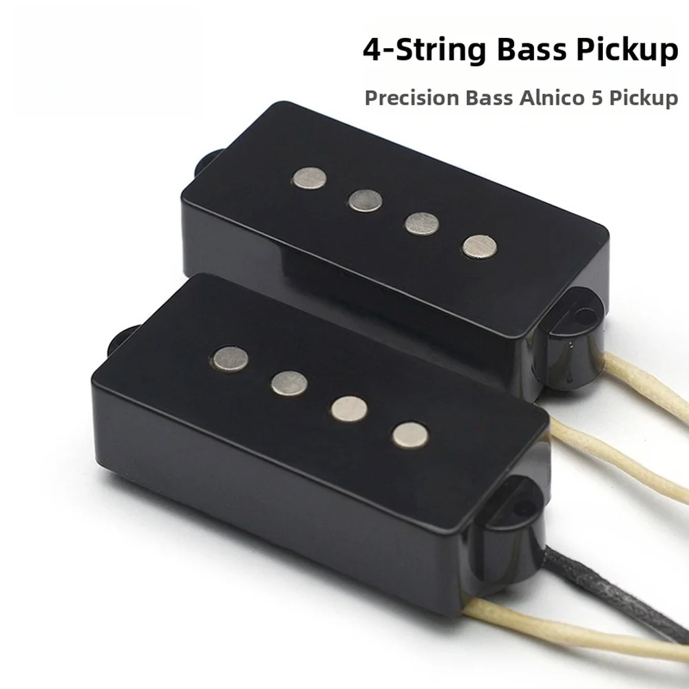 

For Precision-style Basses Pickup Set 4-String 4-String Bass Pickup White Optimal Performance For Bass Guitars