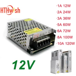 12V DC Power Supply 1A 2A 3A 5A 6A 8A 10A  AC 110/220V to 12Volt 12W 24W 36W 60W 72W 100W 120W SMPS Switching Power Supply