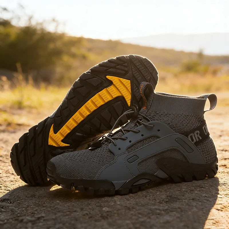 

NewPlus-SizeMen's Breathable High-Top Mesh Sports Shoes,Outdoor Hiking and Mountaineering Water Shoes,Slip-Resistant and Durable