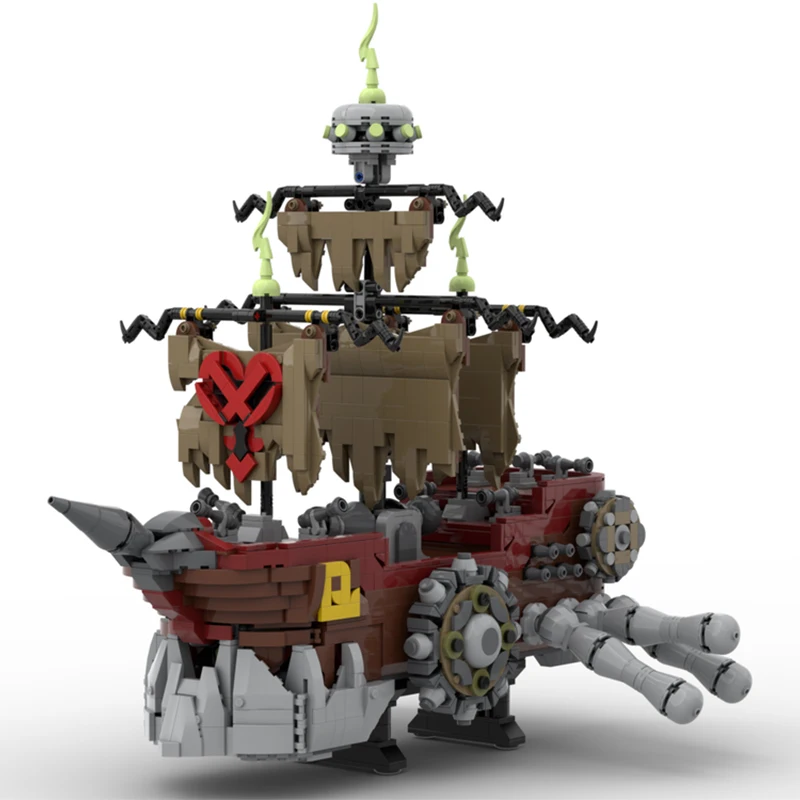 2483PCS MOC Pirate Sailing Ship Heartless Kingdom Hearts Ii Model Custom Building Blocks DIY Assembly Display Gift Home Decor