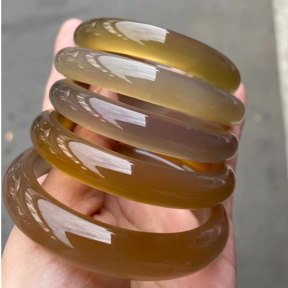 

Models Latest Boutique Color Natural Chalcedony Agate Bracelet Fashion Real Jade Bangles Jewelry Accessories Lucky Holiday Gift