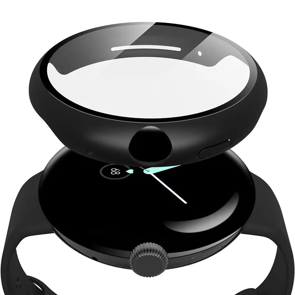 Glas + Hülle für Google Pixel Watch 2/Pixel Watch, Displayschutzfolie, hochempfindliche, leichte Anti-Fall-Abdeckung für Pixel Watch