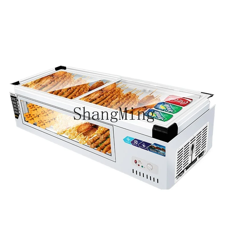 

ZYY desktop refrigerated display cabinet tricycle stall fresh-keeping cabinet small mobile freezer