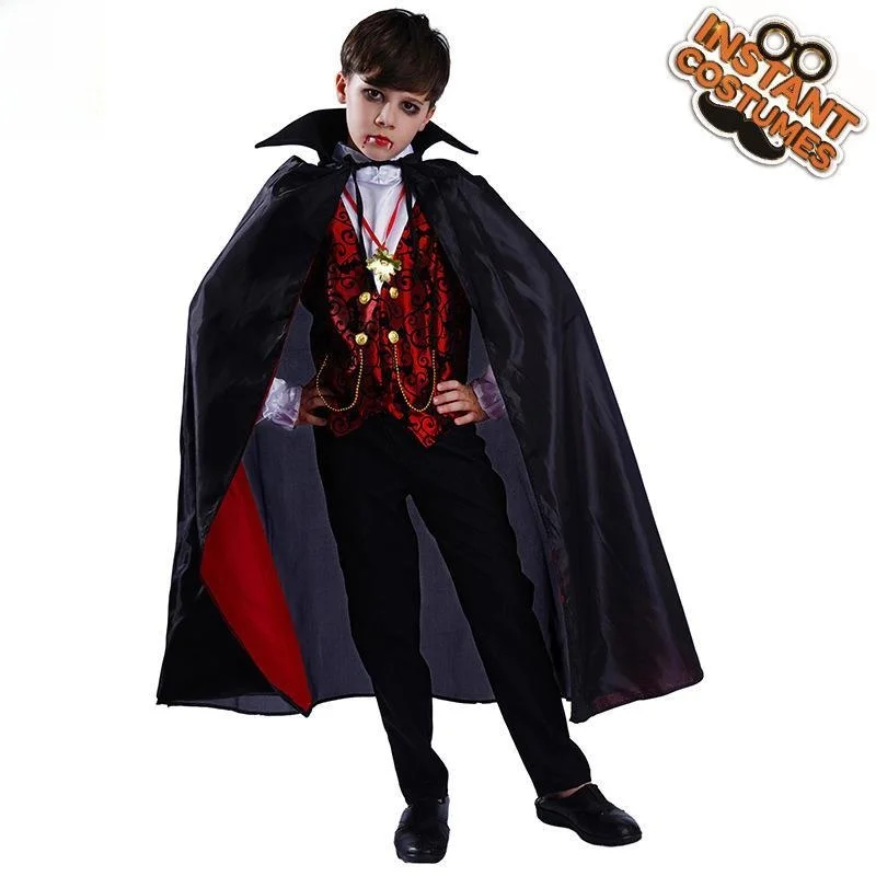 Boys loween  Par Costume Child Role Play Stage Wear Cosplay PU Material KTV Dr Suitable for Autumn Season