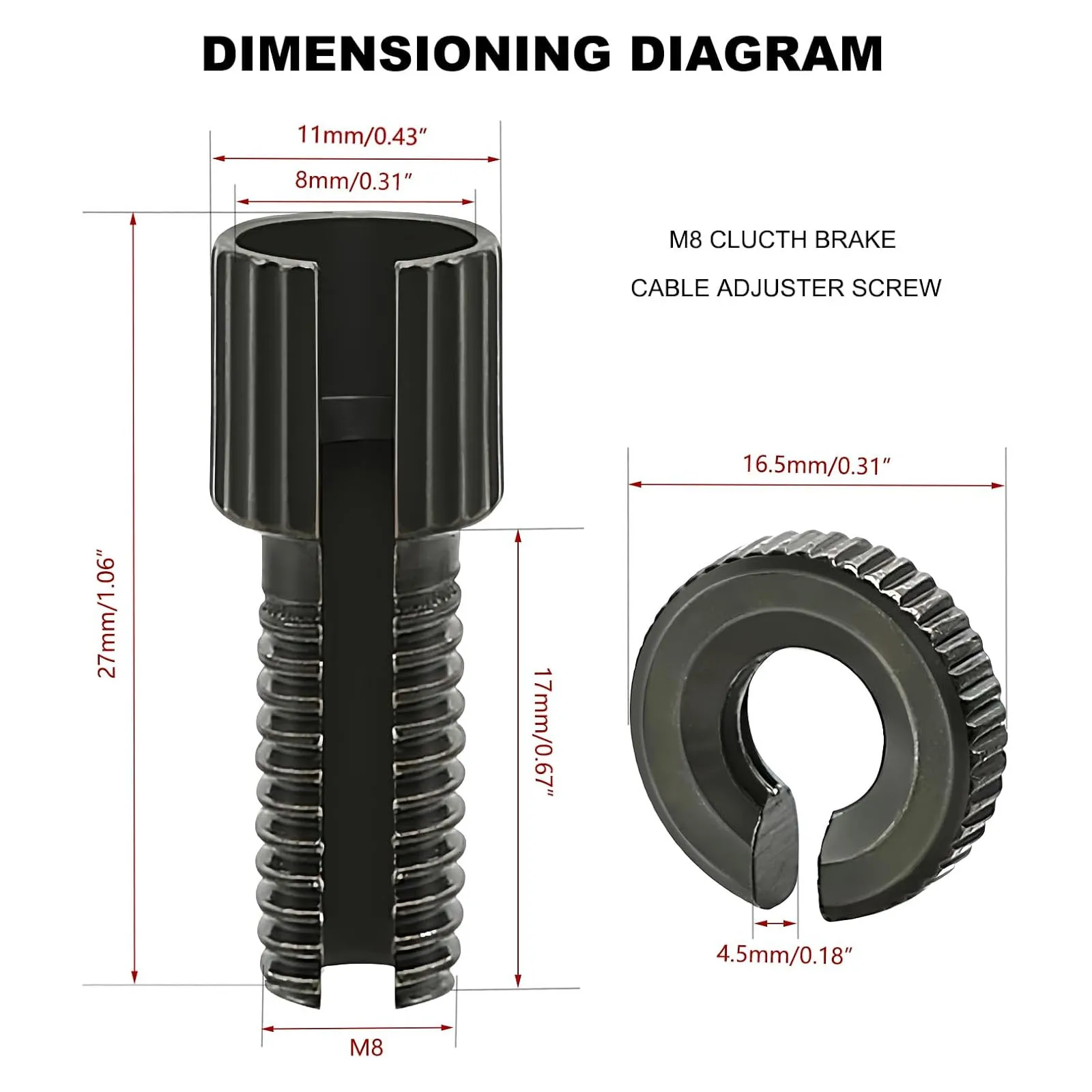 

Motorcycle Handlebar Lever Pivot Bolt in Low Carbon Steel Material Strength Corrosion Resistance Easy Disassembly