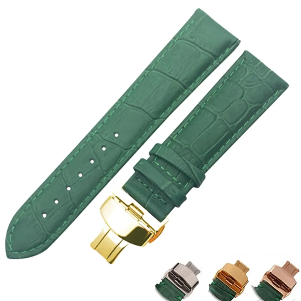 Genuine leather bracelet handmade watchband 12mm -24mm watch band green color Wrist watch strap wristwatches wholesale