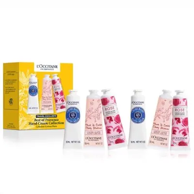 L'Occitane Hand Cream Favorites Set (30ml x6: Rose x2, Shea Butter x2, Cherry Blossom x2), Original Hand Cream for Women/Men