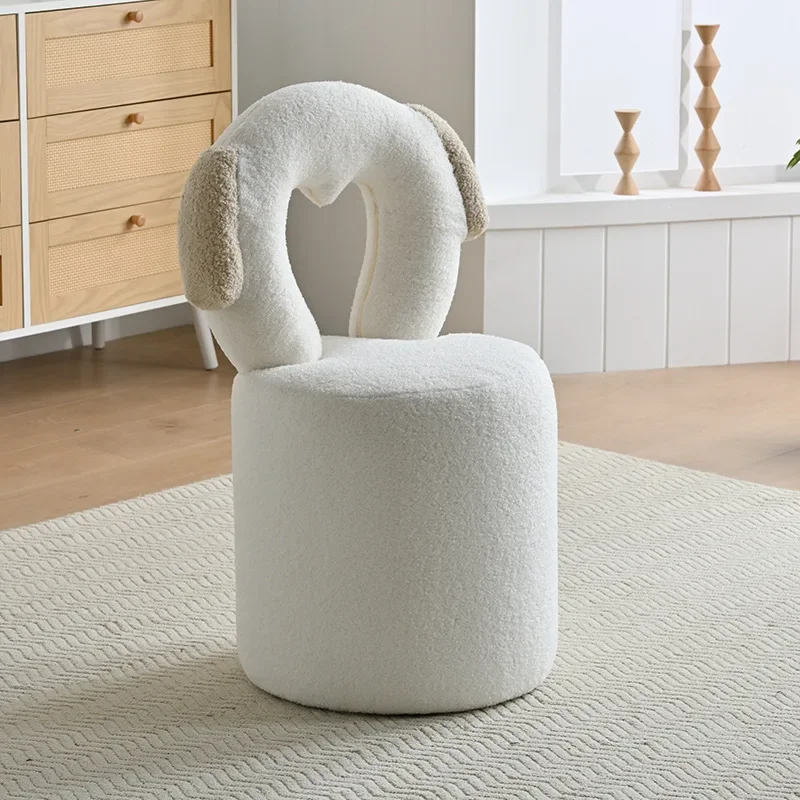 Premium sense Wangcai dressing stool, girls' bedroom dressing table chair, simple manicure, cream style
