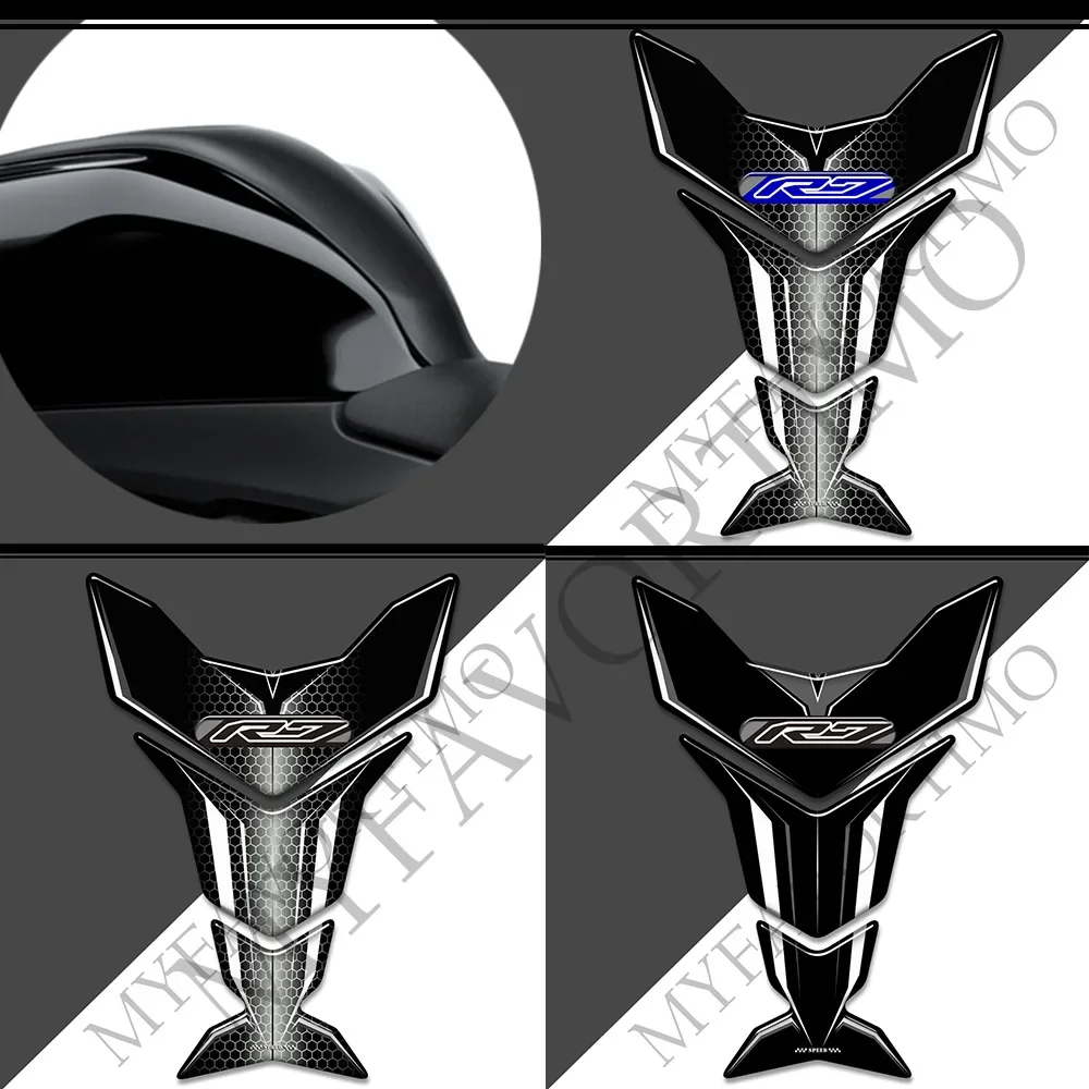 Tank Pad Protector Emblema, Logotipo de crachá, Adesivos, Decalques, Gás, Combustível, Kit de óleo, Joelho, Yamaha YZF-R7, YZF R7, 2020, 2021, 2022