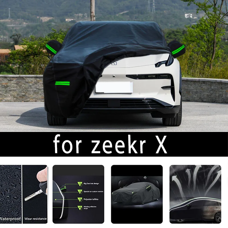 

Наружная защита для Zeekr X, полные автомобильные Чехлы, снежный чехол, Солнцезащитный водонепроницаемый пыленепроницаемый внешний автомобильный аксессуар