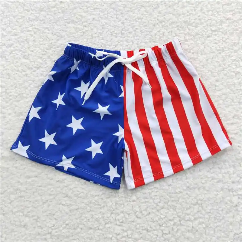 Toddler 4th of July Swimsuit Drawstring Swimmming Trunk Kids Boy Swim Shorts Teenage Swimwear Beachwear Child Bathing Suits