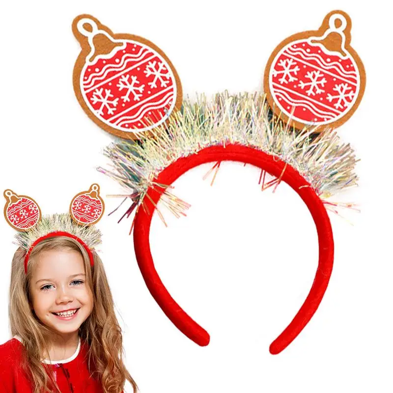 Christmas Headbands Christmas Santa Sequin Hair Hoops for Cosplay Christmas Hair Hoops for Christmas Party Family Reunion Compan