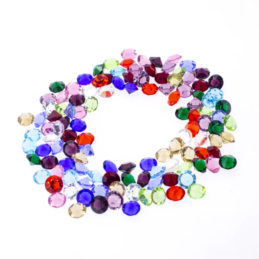 12pc/lot 3mm 4mm 5mm Colorful round birthstone Floating Locket Memory Charm Fit For Locket Pendant Charms Jewelry Making