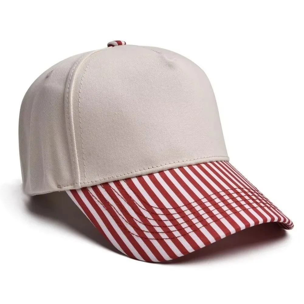 New Polka Dot Baseball Hats Striped Adjustable Sunscreen Hat Breathable Sun Protection Peaked Cap Casual Wear