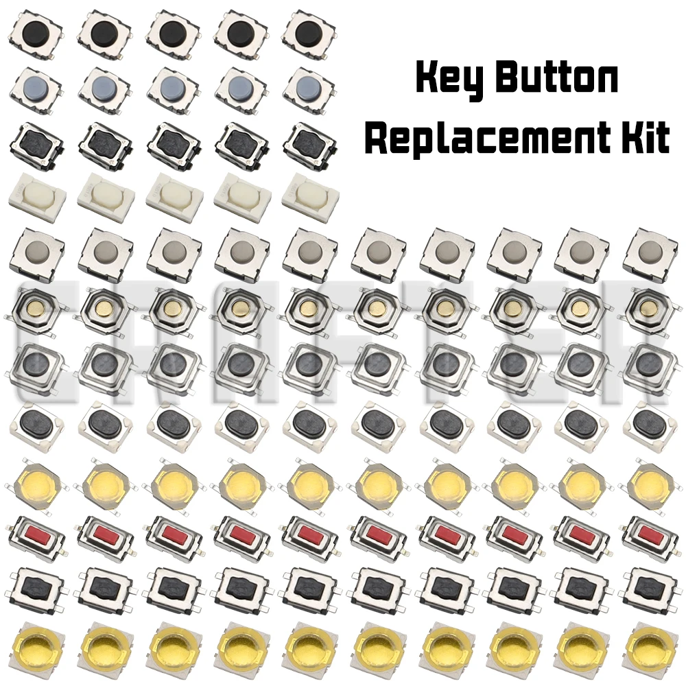 Key Crafters Cay Key Button Replacement Kit Universal Remote Key Buttons Specialized For Key Repairs