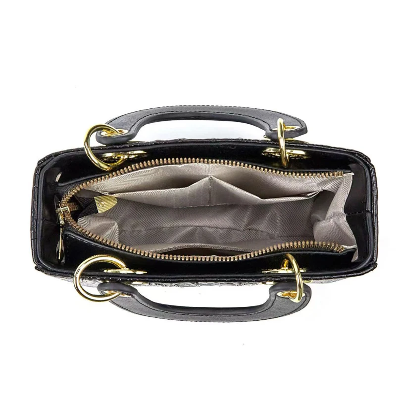 3-piece women's handbag set, small and lightweight crocodile-embossed small square bag, fashionable and versatile shoulder view 4