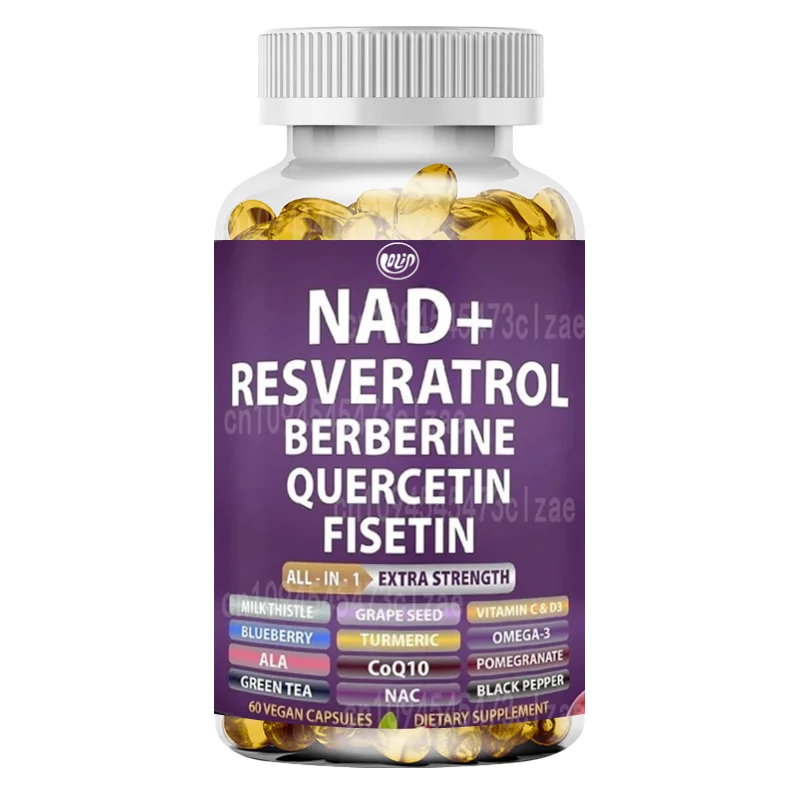 

Resveratrol, Berberine, Quercetin 60 Capsules NAD+Supplement