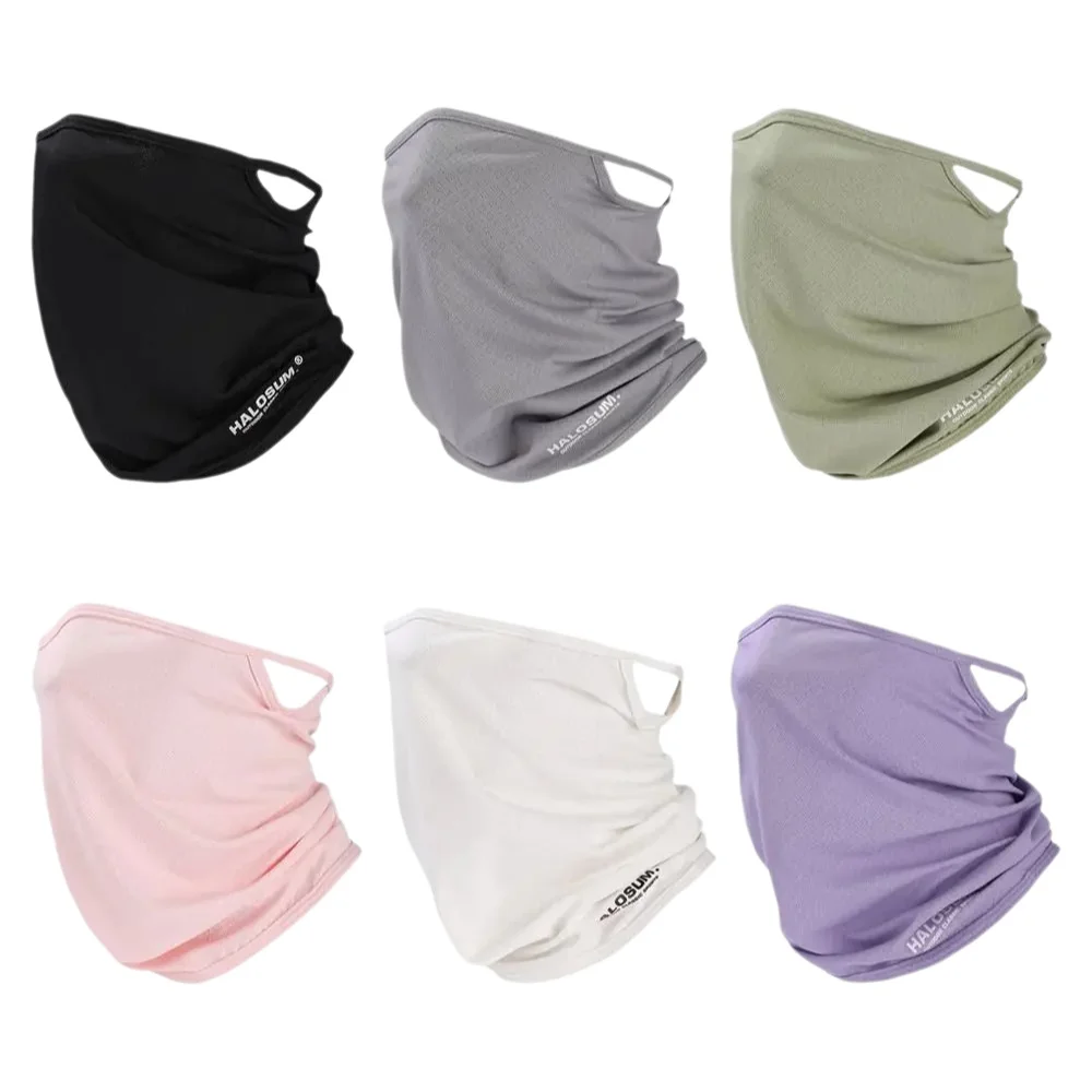 AliExpress WRELS Summer Mask Ice Silk Breathable Full Face Cover Anti-UV Cycling Mask Hang-Ear Bandana Neck Gaiter Dustproof Hiking Fishing Mask