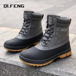 Plus Size 47 Outdoor Men Boots Winter Snow Boots for Men Training Work Boots Waterproof Slip-Resistant Keep Warm Winter Shoes