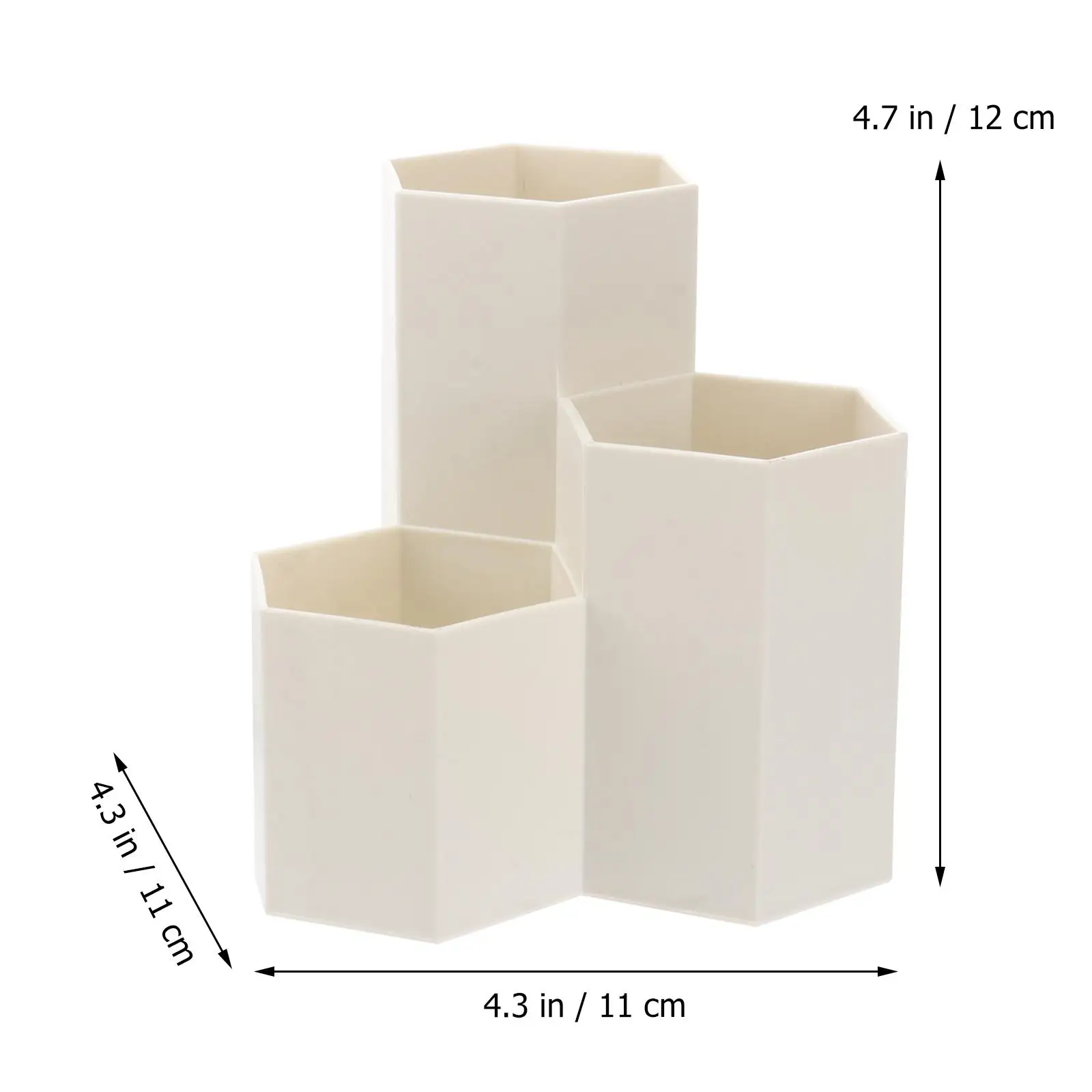 Desk Pen Holder Storage Organizing Stationery Organizer Hexagonal Container Pencil Pot Desktop
