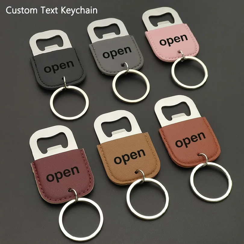 Llavero Personalizado con Nombre, Abridor de Botellas de Cerveza, Grabado Láser, Anillo para Llaves con Texto, Regalo, Llavero con Nombre Personalizado