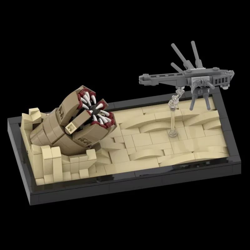 Star Movie Modello MOC Mattoni da costruzione Dune Sandworm Attacco Diorama Tecnologia Blocchi modulari Regalo Giocattolo di Natale Set fai da te Assemblaggio