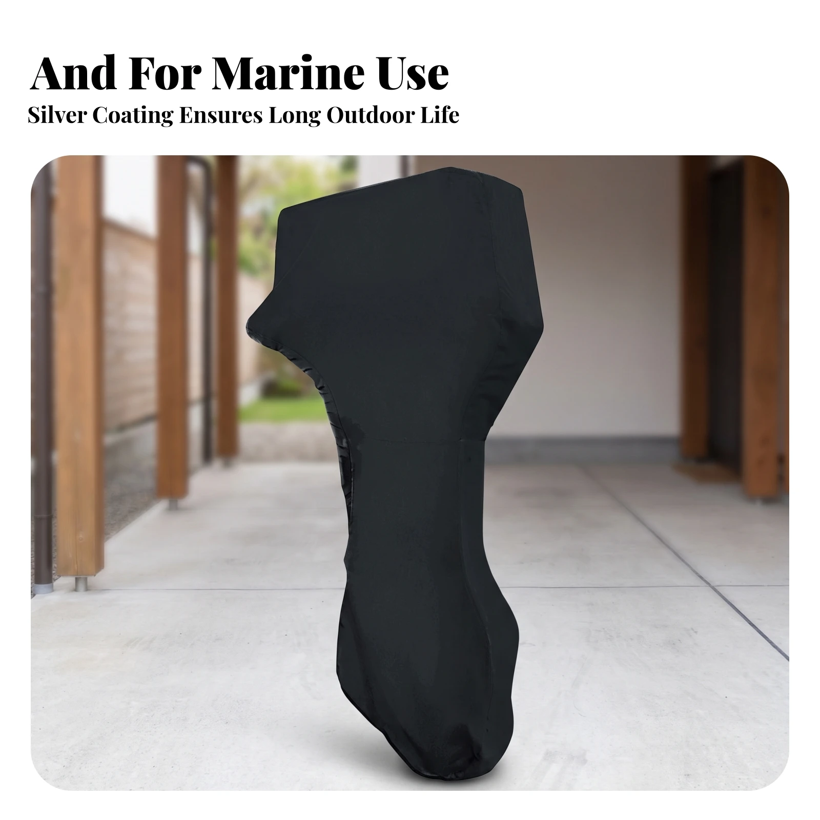 Outboard Motor Cover Full-Coverage Outboard Motor Cover with Drawstring Bag Snug Fit Long-Lasting for Boat Owners