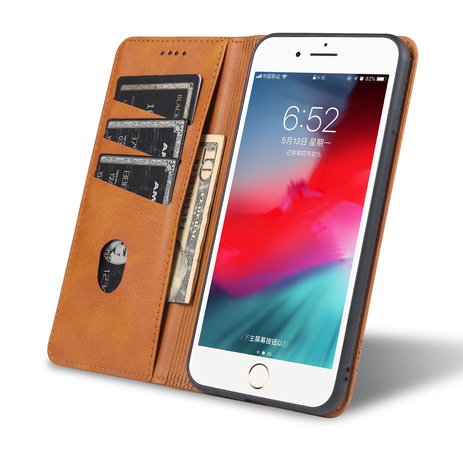 Capa com suporte para cartão para iphone 6 6p 7 7p 8 8p se 2 3 4 couro pu capa carteira retrô capa carteira de negócios fundas coque