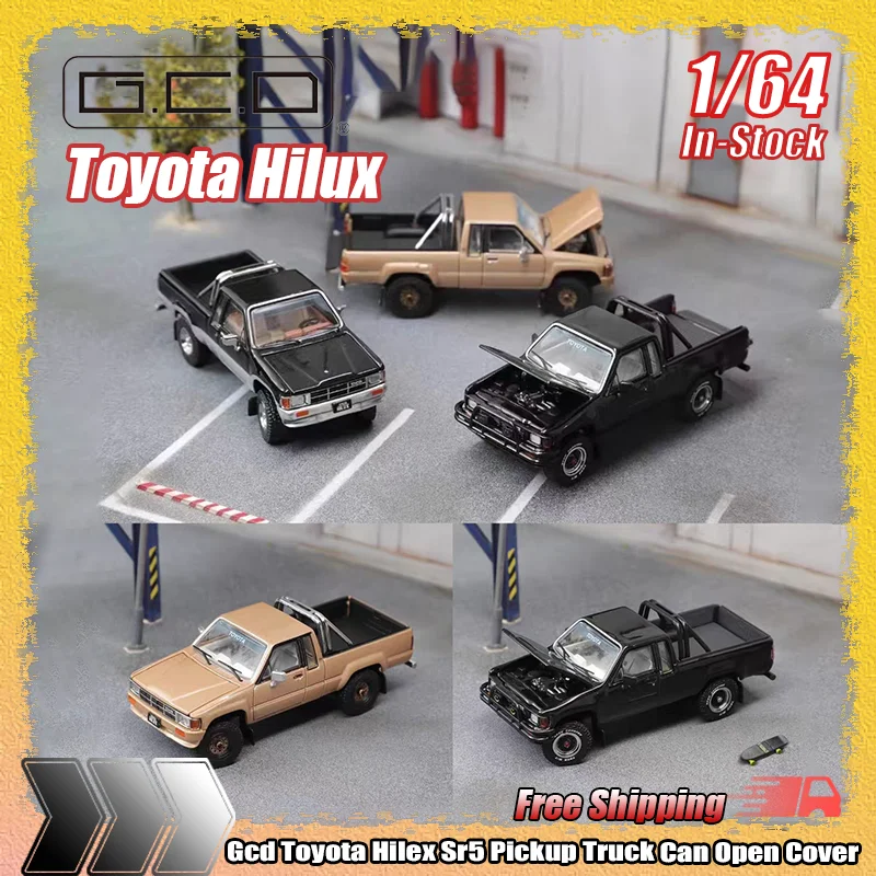 

Новый Gcd 1:64 Toyota Hilex Sr5 Пикап может открыть крышку моделирование сплава микро литая модель автомобиля на заказ детские игрушки подарки