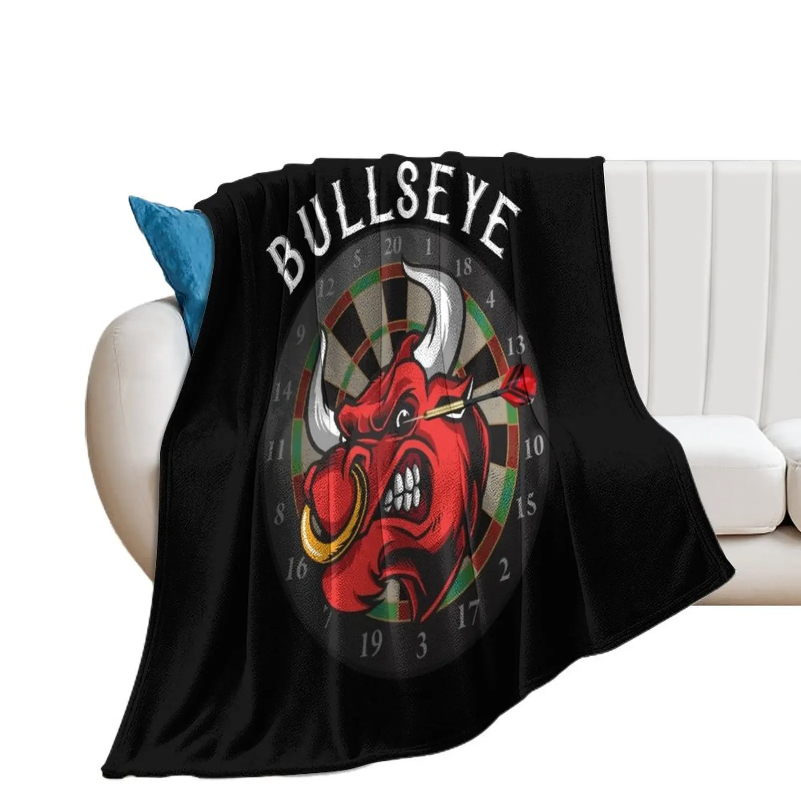 

Bullseye Darts Fan Dartfeil Dartboard Throw Blanket Plaid on the sofa Flannel Fabric Blankets