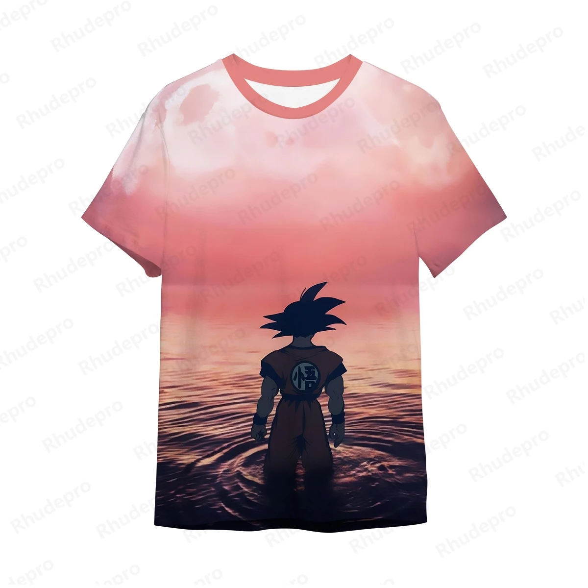 Dragon Ball Anime masculino camiseta grande, Super Saiya Goku, Roupas de tendência de menino e menina, Roupas Vegeta, Y2k