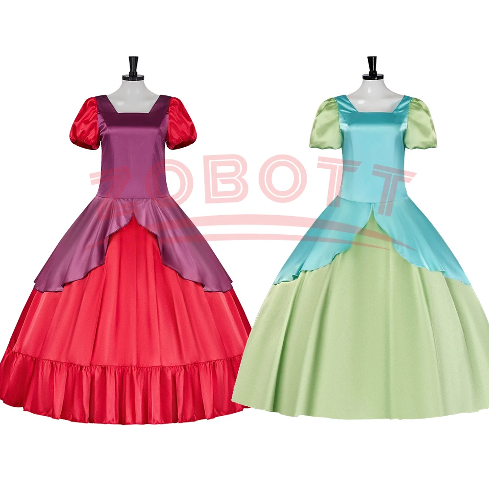 

Anime Princess Evil Step Sister Cosplay Costumes Ball Gown Anastasia and Drizella Cosplay Dress Stepsisters Clothes Adult