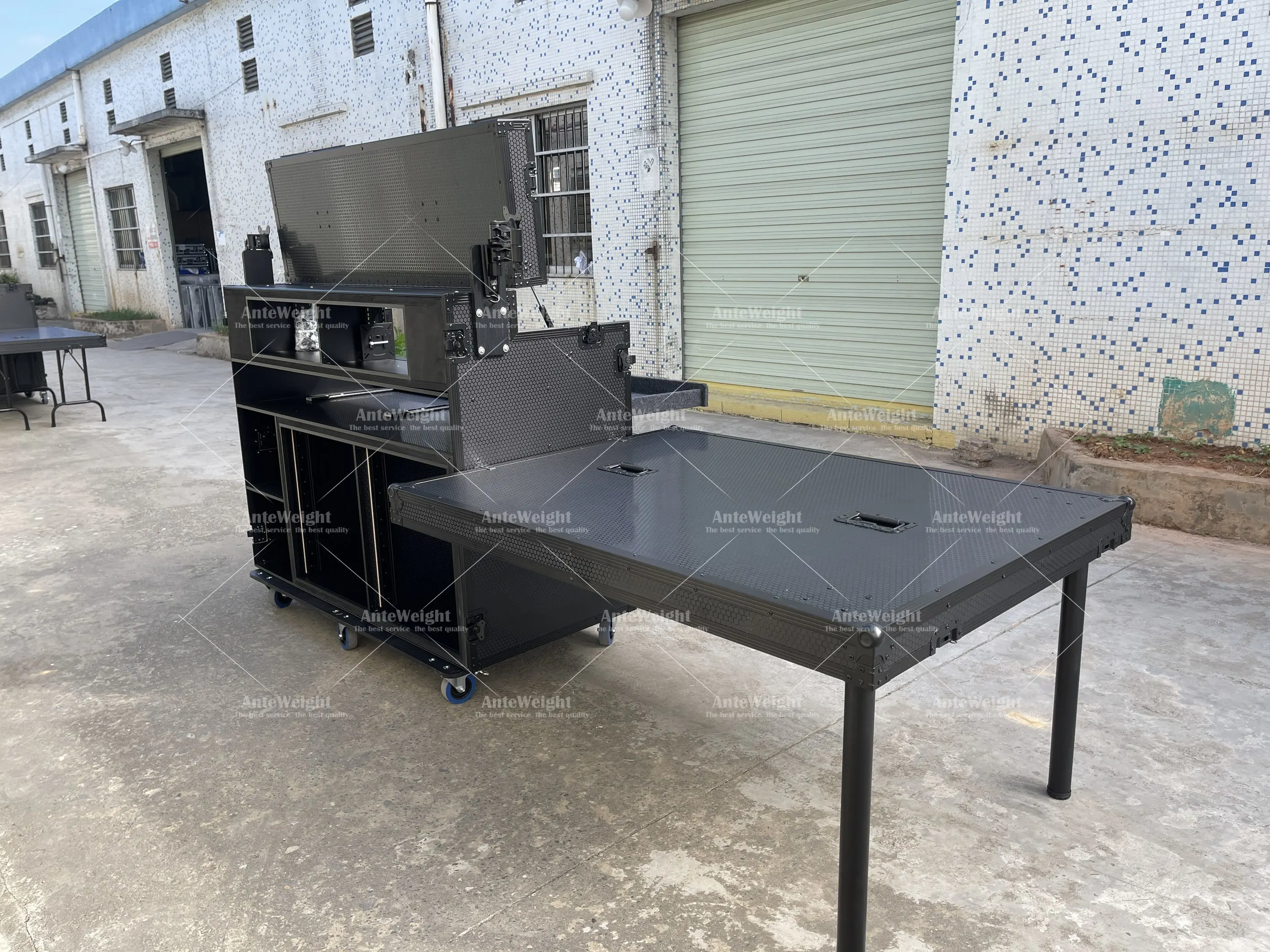 Video Production Mobile Case DJ Booth Black all Black