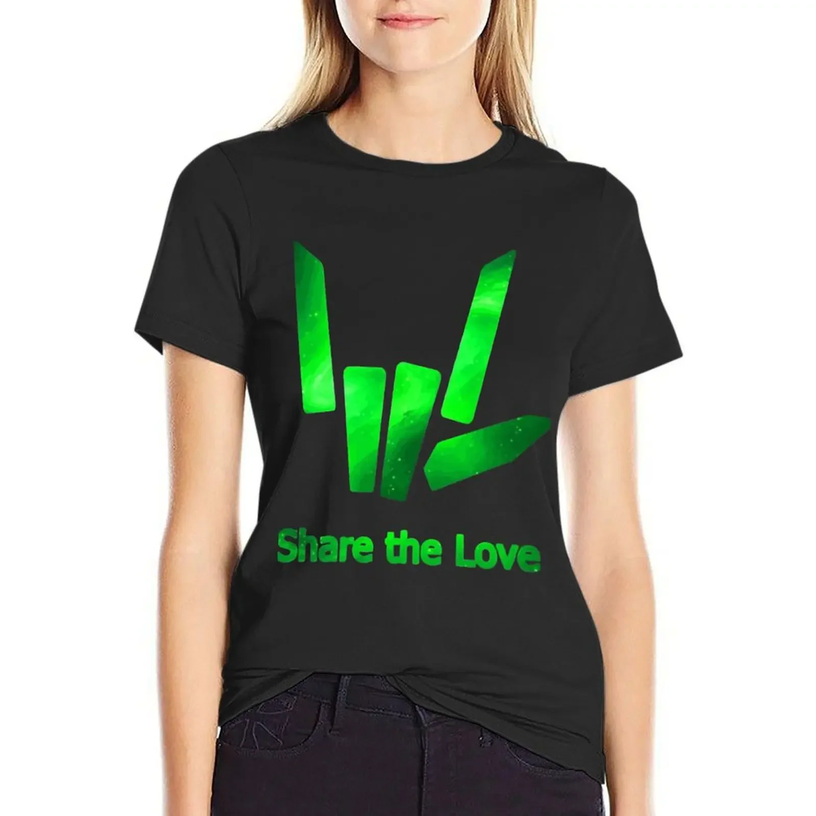 

Kids share The Love green Galaxy Logo T-Shirt cute clothes animal prinfor summer top korean Women's clothes