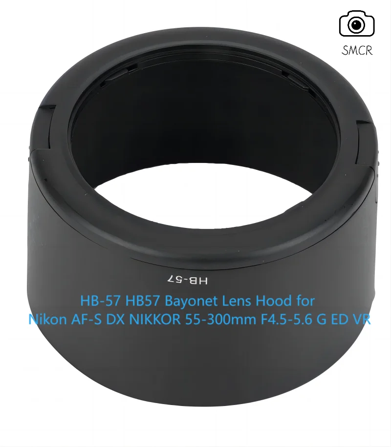 HB-57 HB57 Bayonet Lens Hood for Nikon AF-S DX NIKKOR 55-300mm F4.5-5.6 G ED VR