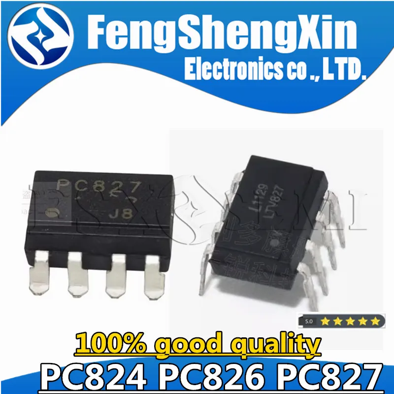 

10pcs/lot PC824 PC826 PC827 SOP8 LTV824 LTV826 LTV827 DIP-8 LTV824S LTV826S LTV827S optocoupler