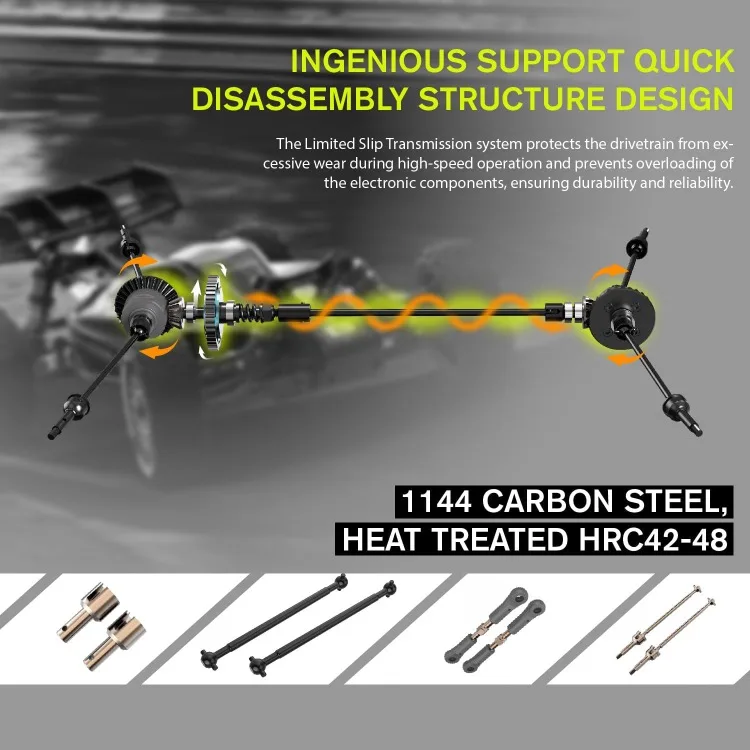 RLAARLO 1/12 Brushless RC Cars for Adults, Max 50 MPH Fast RC Buggy, All Terrain High Speed Remote Control Car Hobby Off-Road RC