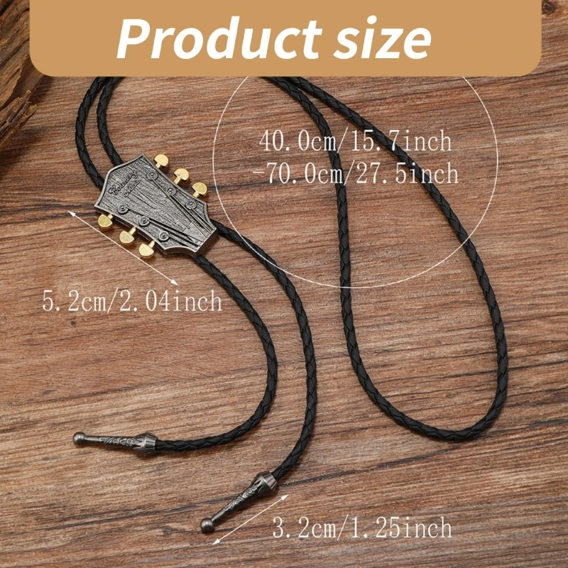 S1Y1 Bolo Tie for Man Teen Creative Western Cowgirl Sweater Shirt Decors Necktie