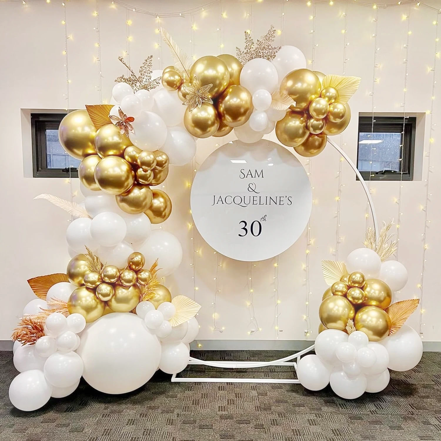 86-teiliges Weiß-Gold Latex-Ballon-Set Geeignet für Geburtstagsfeiern, Hochzeiten, Valentinstag-Partydekoration
